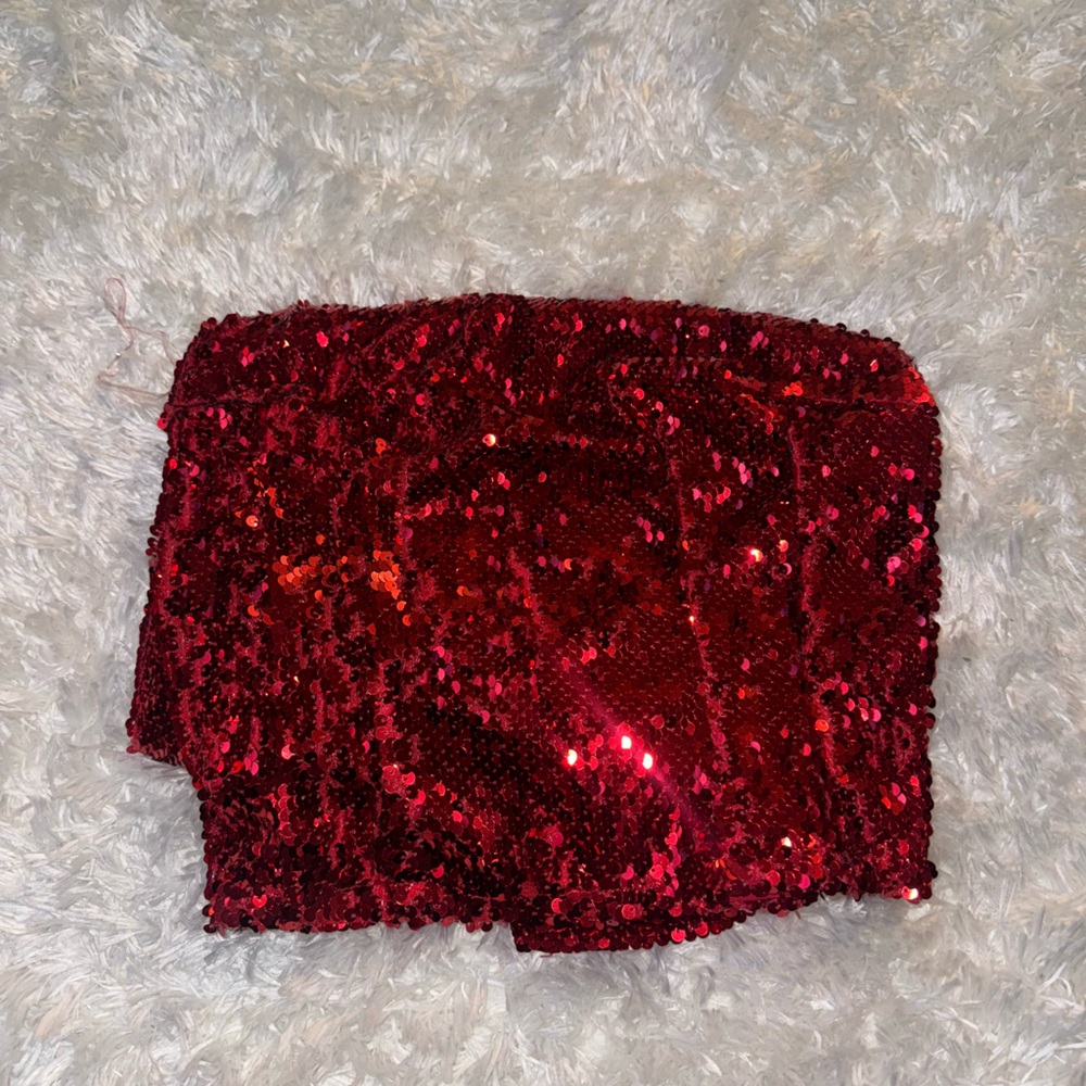 RED tube top with bow on the back